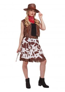 Western Cowgirl Kostüm fürs Leben – Authentisches Outfit mit Hut und Fransen, Damen Fasching